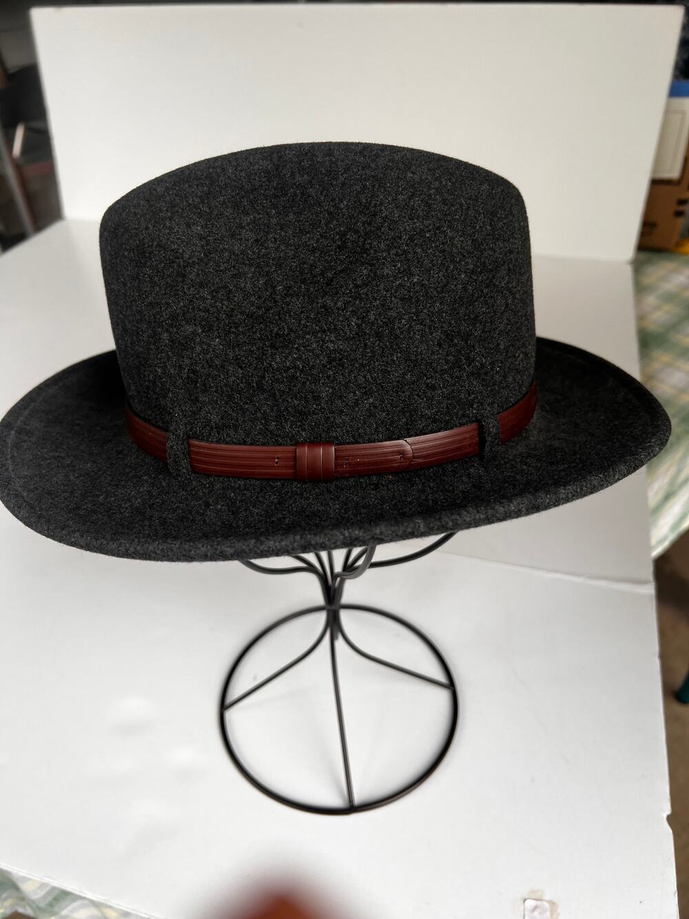 Country Gentleman Lite Felt Charcoal Wool Fedora Hat | Size Unknown